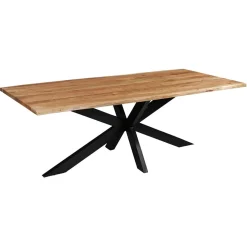 Mangohoutonline Acaciahouten Eettafel Edge Rechthoek 220x100 cm Mahom