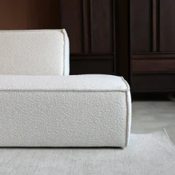 Mangohoutonline Bank Enzo 3-zits Links Bouclé Beige PEPP