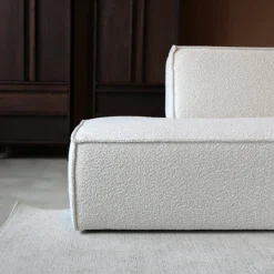 Mangohoutonline Bank Enzo 3-zits Rechts Bouclé Beige PEPP