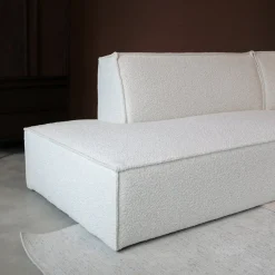 Mangohoutonline Bank Enzo 3-zits Rechts Bouclé Beige PEPP