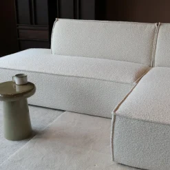 Mangohoutonline Bank Enzo 3-zits Rechts Bouclé Beige PEPP