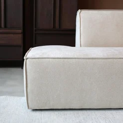 Mangohoutonline Bank Enzo 3-zits Rechts Zand PEPP