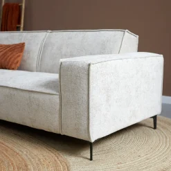 Mangohoutonline Bank River 3-zits Chaise Links Crème PEPP