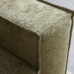 Mangohoutonline Bank River 3-zits Chaise Rechts Groen PEPP