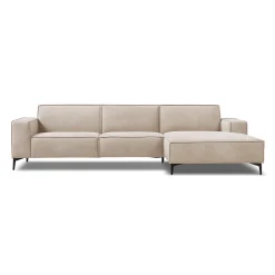 Mangohoutonline Bank River 3-zits Chaise Rechts Crème PEPP