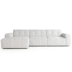 Mangohoutonline Bank Wave 3-zits Links Geweven Ivoor PEPP