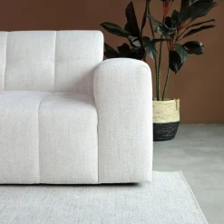 Mangohoutonline Bank Wave 3-zits Links Geweven Ivoor PEPP