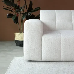 Mangohoutonline Bank Wave 3-zits Rechts Geweven Ivoor PEPP