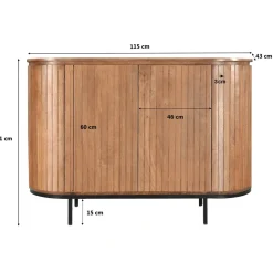 Mangohoutonline Dressoir Noor 115 cm