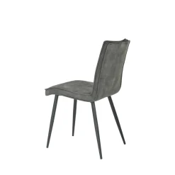 Mangohoutonline Eetkamerstoel Angers Donkergroen met zwart onderstel Mahom