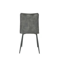 Mangohoutonline Eetkamerstoel Angers Donkergroen met zwart onderstel Mahom