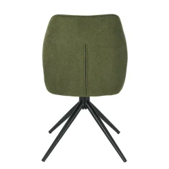 Mangohoutonline Eetkamerstoel Bayonne Donkergroen met zwart onderstel Mahom