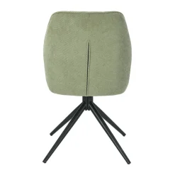 Mangohoutonline Eetkamerstoel Bayonne Lichtgroen met zwart onderstel Mahom