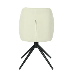 Mangohoutonline Eetkamerstoel Bayonne Lichtgrijs met zwart onderstel Mahom