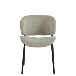 Mangohoutonline Eetkamerstoel Narbonne Beige met zwart onderstel Mahom