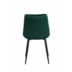 Mangohoutonline Eetkamerstoel Nice Donkergroen met zwart onderstel Mahom