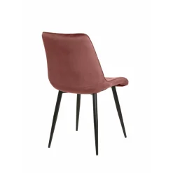 Mangohoutonline Eetkamerstoel Nice Roze met zwart onderstel Mahom