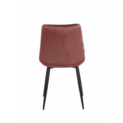 Mangohoutonline Eetkamerstoel Nice Roze met zwart onderstel Mahom