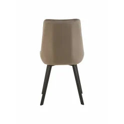 Mangohoutonline Eetkamerstoel Reims Lichtgrijs met zwart onderstel Mahom