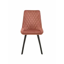 Mangohoutonline Eetkamerstoel Reims Roze met zwart onderstel Mahom