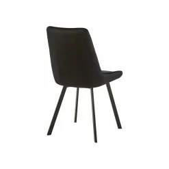 Mangohoutonline Eetkamerstoel Reims Zwart met zwart onderstel Mahom