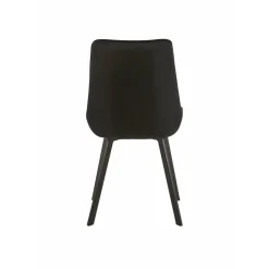 Mangohoutonline Eetkamerstoel Reims Zwart met zwart onderstel Mahom