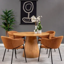 Mangohoutonline Eettafel Adelaide rond 120 cm Mahom