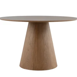 Mangohoutonline Eettafel Adelaide rond 120 cm Walnoot Mahom