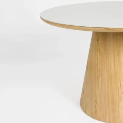 Mangohoutonline Eettafel Alma Rond Eiken Jacob Jenzens