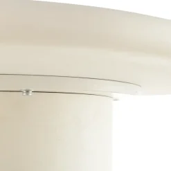 Mangohoutonline Eettafel Organisch Savannah Microcement Cilinderpoot 210 cm Wit Mahom