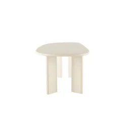 Mangohoutonline Eettafel Organisch Savannah Microcement Paneelpoot 210 cm Beige Mahom