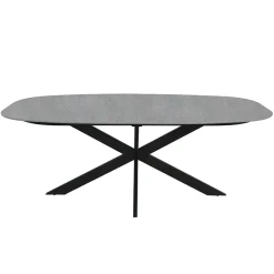 Mangohoutonline Eettafel Santiago Melamine Deens Ovaal 180 cm Mahom