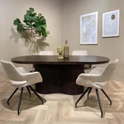 Mangohoutonline Eettafel Sevilla Brown 220 cm