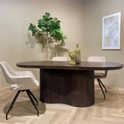 Mangohoutonline Eettafel Sevilla Brown 220 cm