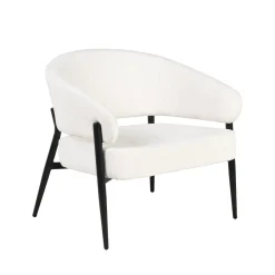 Mangohoutonline Fauteuil Lappi Wit Mahom