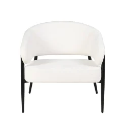 Mangohoutonline Fauteuil Lappi Wit Mahom