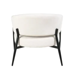 Mangohoutonline Fauteuil Lappi Wit Mahom