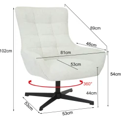 Mangohoutonline Fauteuil Naomi Pearl