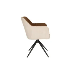 Mangohoutonline Fauteuil Sven Beige/Bruin Jacob Jenzens