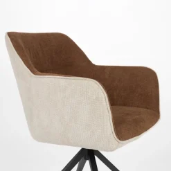 Mangohoutonline Fauteuil Sven Beige/Bruin Jacob Jenzens
