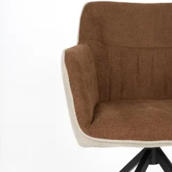 Mangohoutonline Fauteuil Sven Beige/Bruin Jacob Jenzens