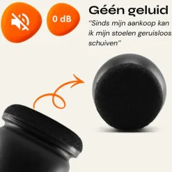 Mangohoutonline FLOOQ® Pro Stoelpootdoppen Geluidloos & Krasvrij (14–21 mm) 8 stuks