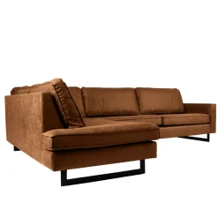 Mangohoutonline Hoekbank Barcelona 4-zits Links Cognac Mahom