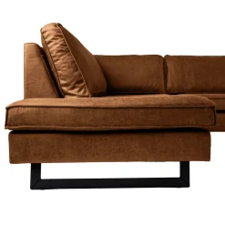 Mangohoutonline Hoekbank Barcelona 4-zits Links Cognac Mahom