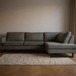 Mangohoutonline Hoekbank Barcelona 4-zits Rechts Antraciet Mahom