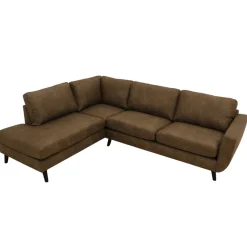 Mangohoutonline Hoekbank Bonanza 4-zits Links Bruin