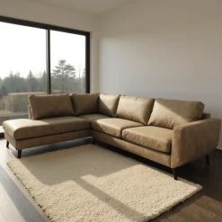 Mangohoutonline Hoekbank Bonanza 4-zits Links Bruin