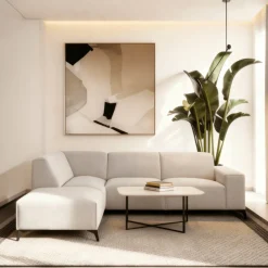 Mangohoutonline Hoekbank Brooklyn 4-zits Links Beige Mahom