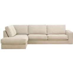 Mangohoutonline Hoekbank Colton 4-zits Links Crème Mahom