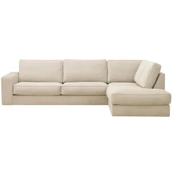 Mangohoutonline Hoekbank Colton 4-zits Rechts Crème Mahom